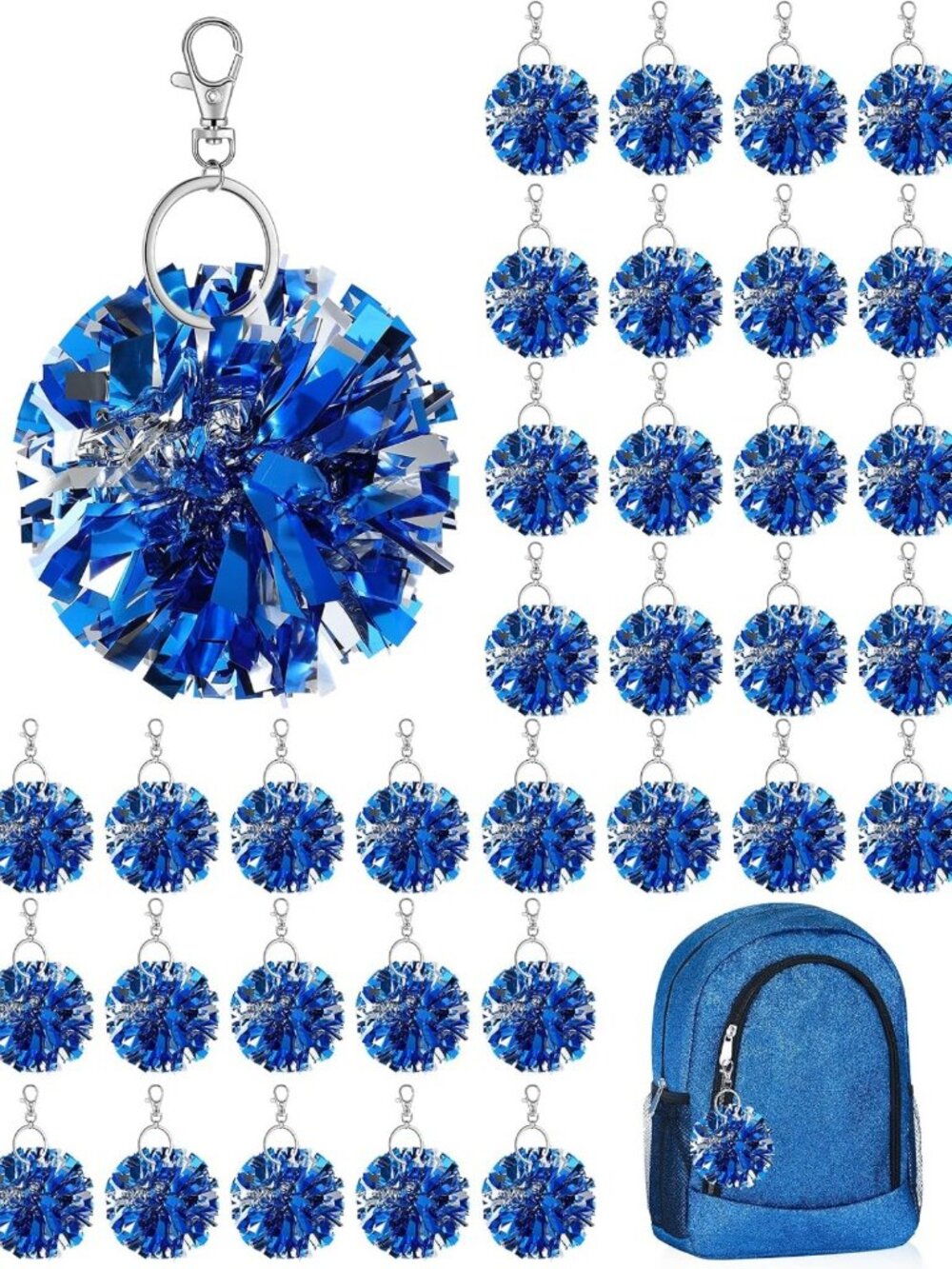 Cheerful Pom Pom Keychain - Fun Accessory for Bags, Backpacks & Keys